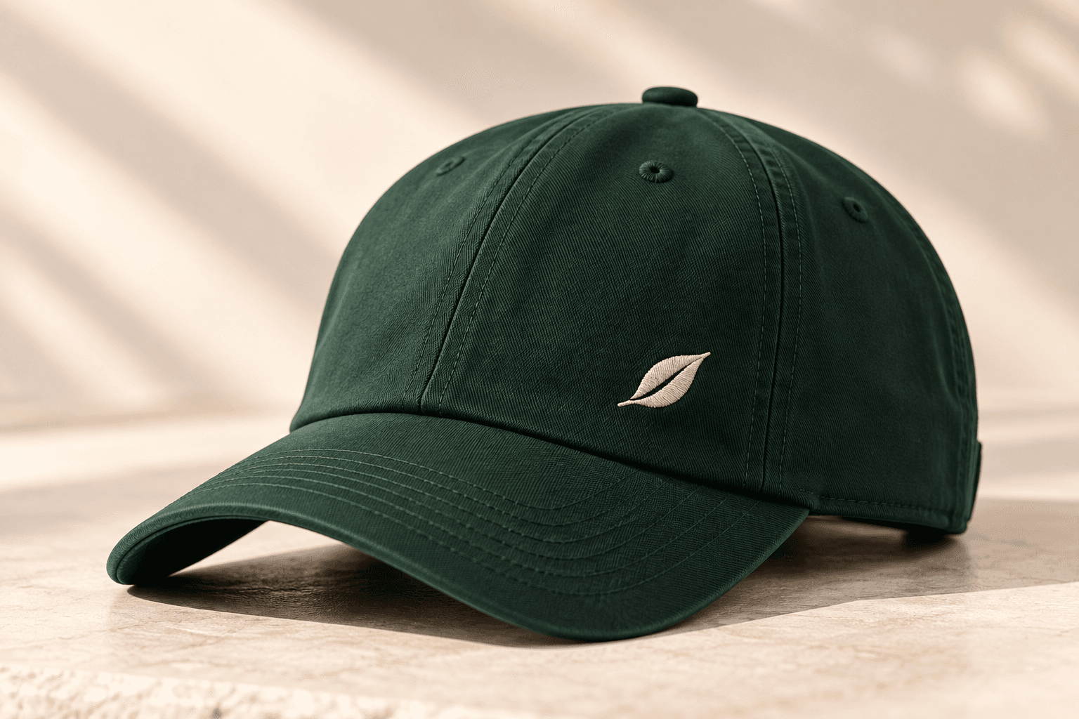 Men's Forest Green Baseball Cap — front view