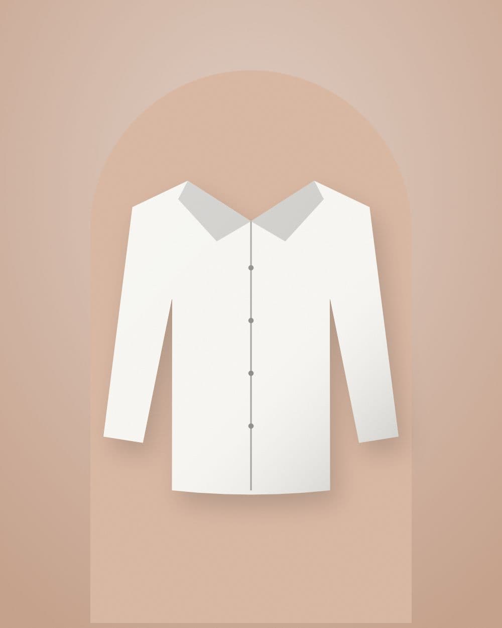 A white shirt in front of a terracotta arch